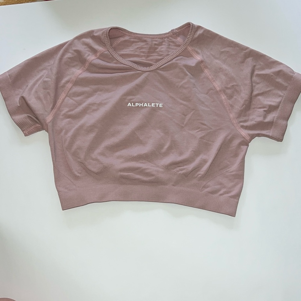 Pink alphalete crop top